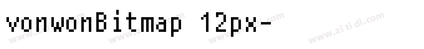 vonwonBitmap 12px字体转换